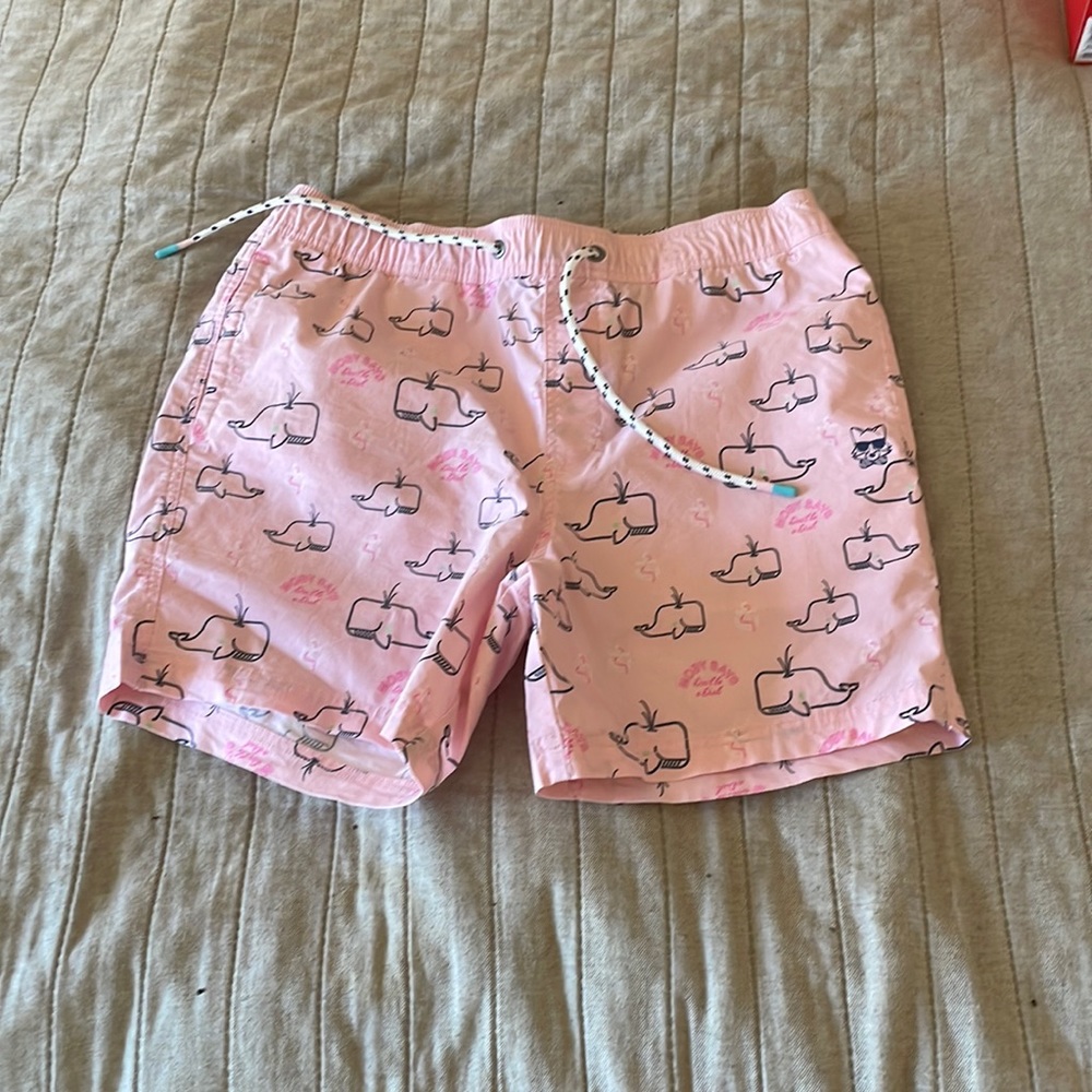 Pink pool shorts